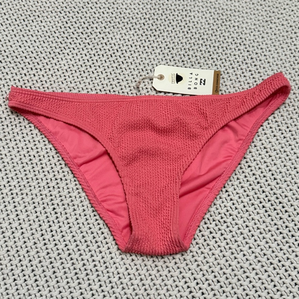 NWT Billabong Summer High Coral Pink Tropic Bikini Bottom - Size XL